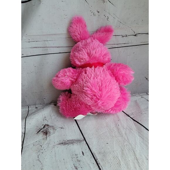 Fuschia Hot Pink Bunny Rabbit Stuffed Animal Plush Easter 6 In - Picture 5 of 6